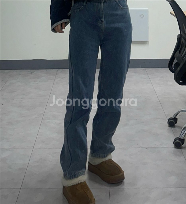 옷장정리 ㅣ 기모청바지 와이드 데님팬츠 와이드핏 기모바--4