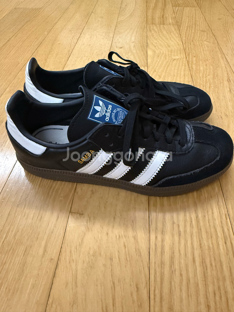 여아 아디다스 삼바 블랙 운동화--1