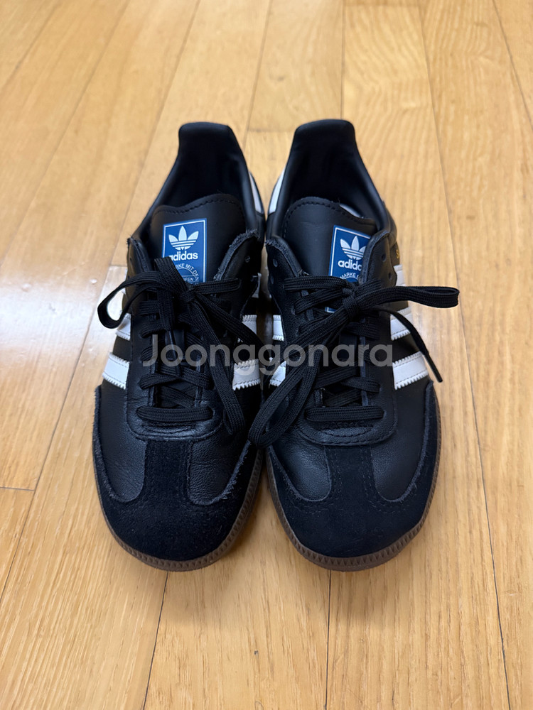 여아 아디다스 삼바 블랙 운동화--0