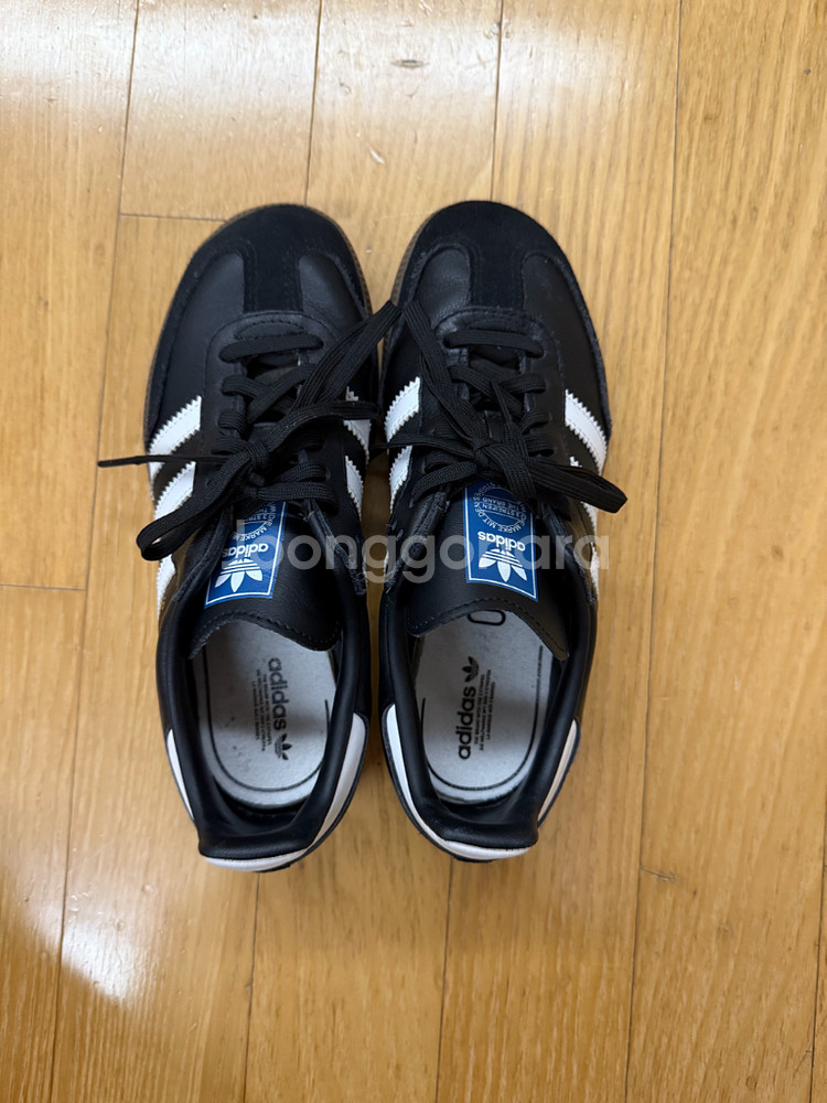 여아 아디다스 삼바 블랙 운동화--2