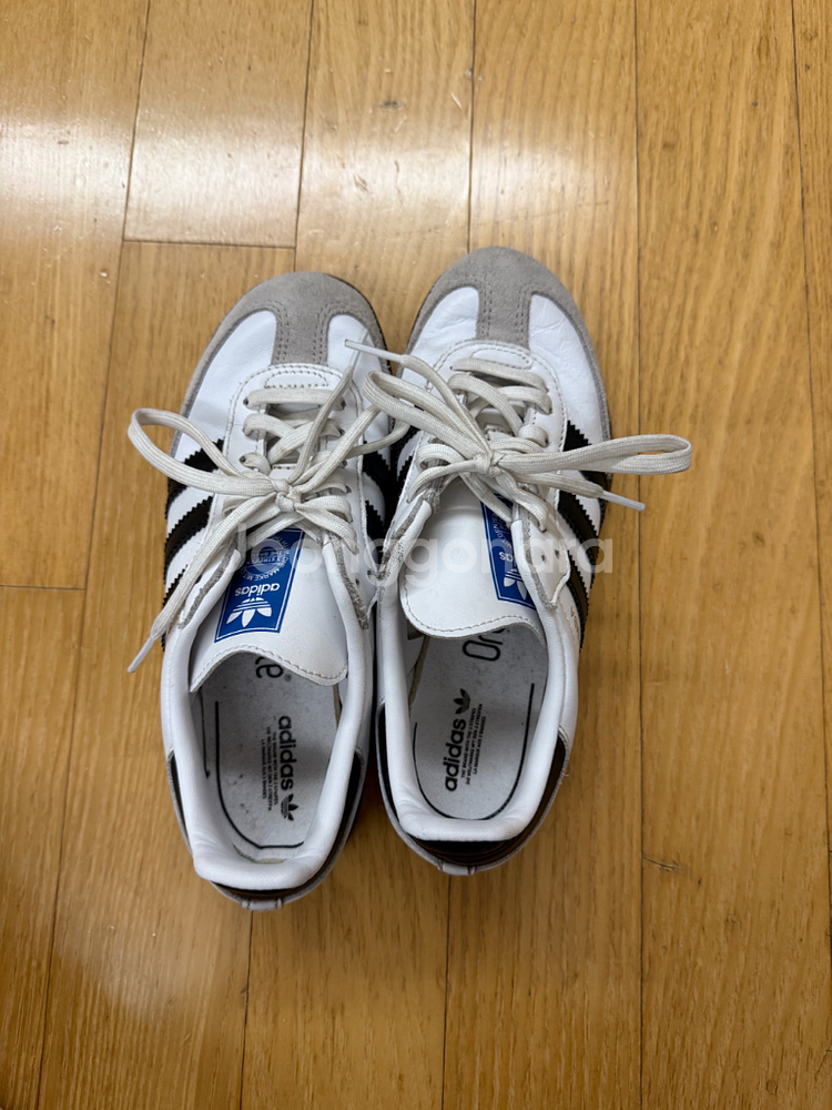 여아 아디다스 삼바 흰검 운동화--0