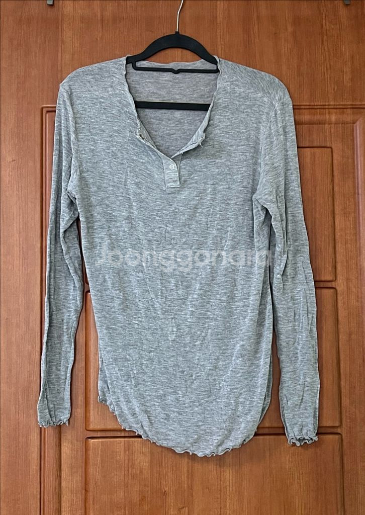 헨리넥 긴팔 티셔츠--0