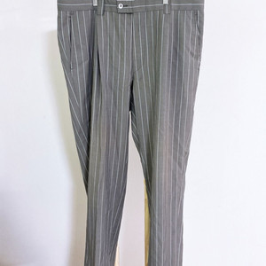 (36인치)베르사체남자울100%핀턱스트라이프정장바지 이미지