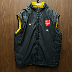 나이키 아스날 올드 패딩 조끼 L