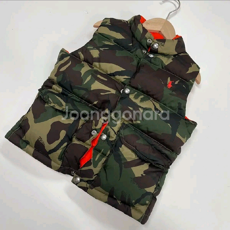 5t 폴로 랄프로렌 키즈 카모 패딩 조끼--0