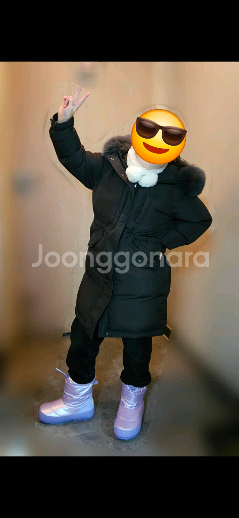 여아 구스다운 롱패딩 140 (최종조정가격)--5