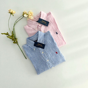 폴로 스트라이프 린넨셔츠