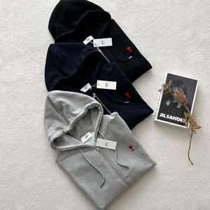 아미 레드 드 꾀흐 지퍼 스웨트 후드집업