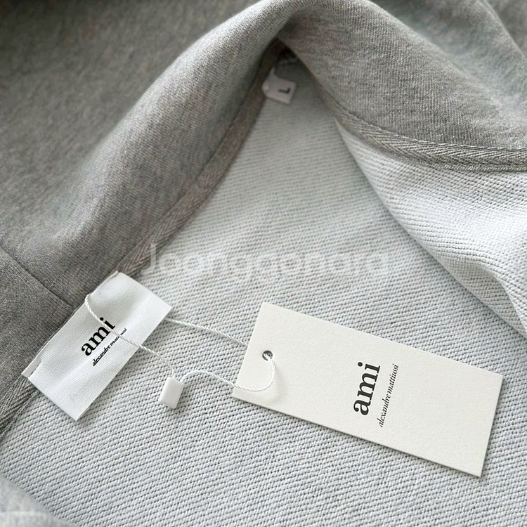 아미 레드 드 꾀흐 지퍼 스웨트 후드집업--4