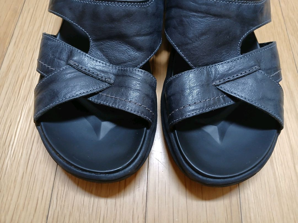 닥스 남성 가죽 샌들 블랙--2