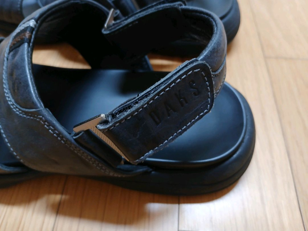 닥스 남성 가죽 샌들 블랙--4