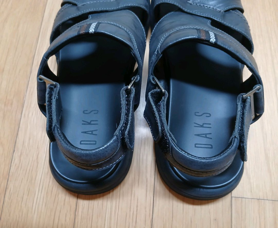 닥스 남성 가죽 샌들 블랙--3