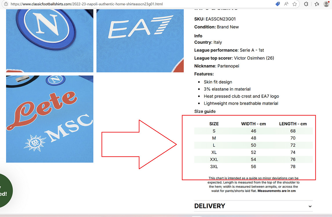 나폴리 22/23 어웨이 유니폼--7