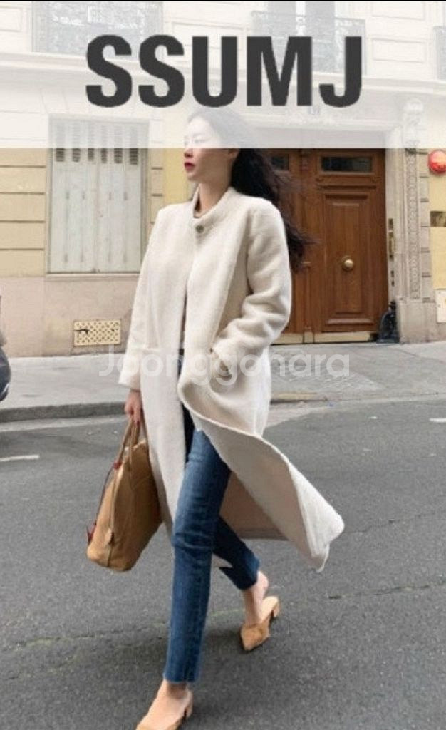 썸제이 제작 로우 시어링 무스탕 롱코트 보웬 SSUMJ--0