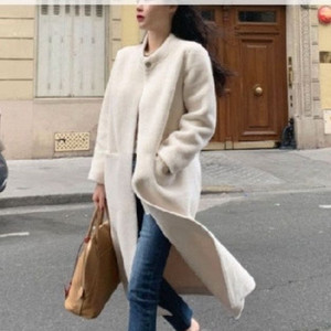 썸제이 제작 로우 시어링 무스탕 롱코트 보웬 SSUMJ