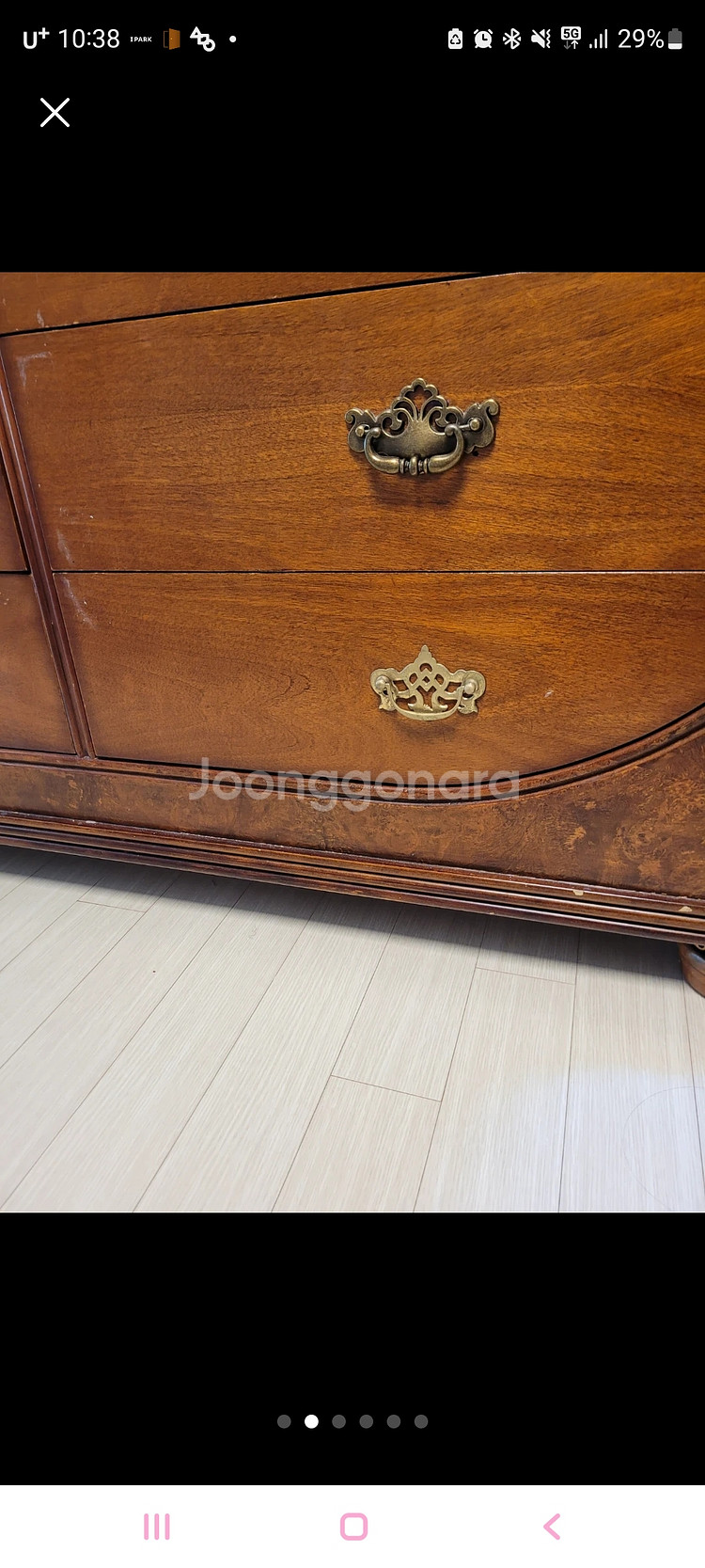 [급처]스페인 앤틱 원목 화장대 세트--1