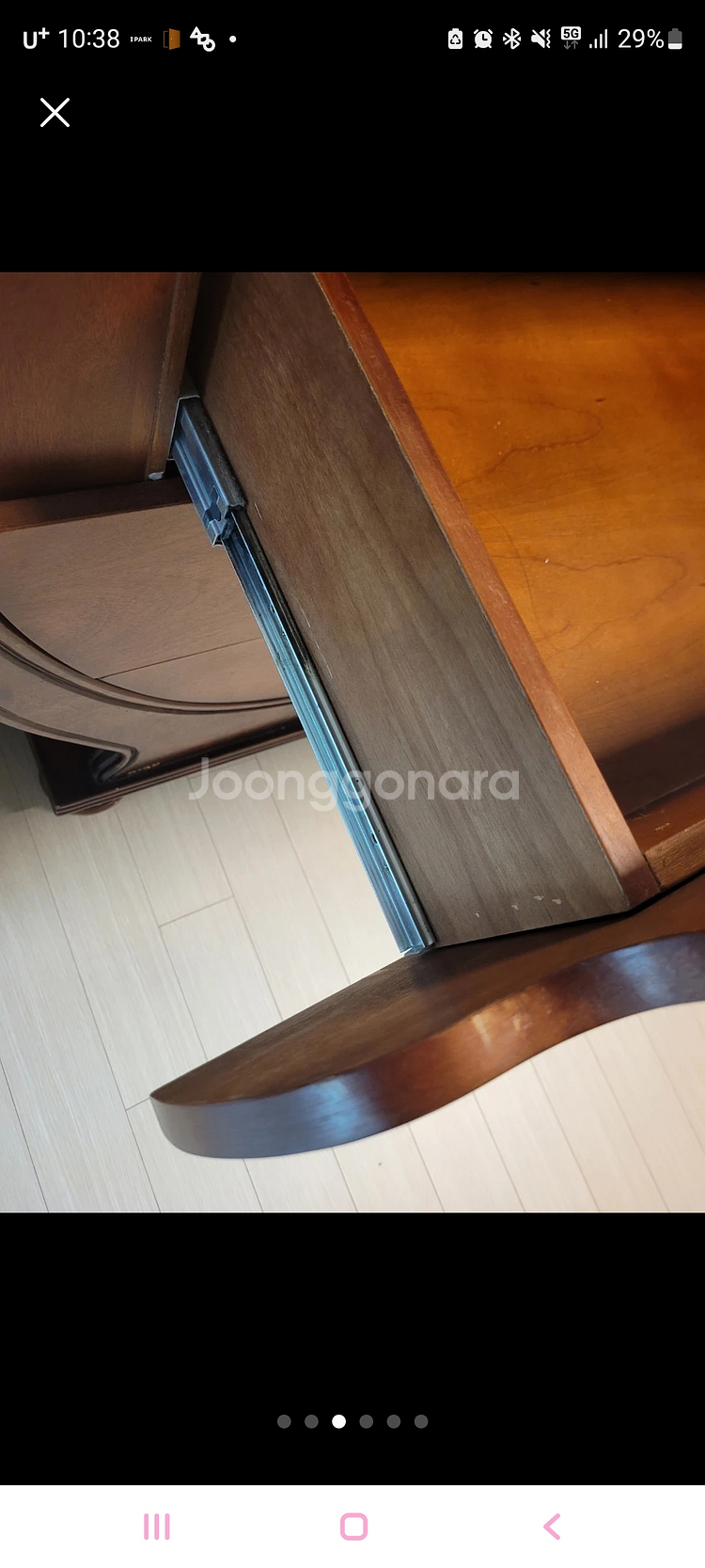 [급처]스페인 앤틱 원목 화장대 세트--2