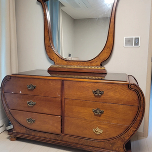 [급처]스페인 앤틱 원목 화장대 세트