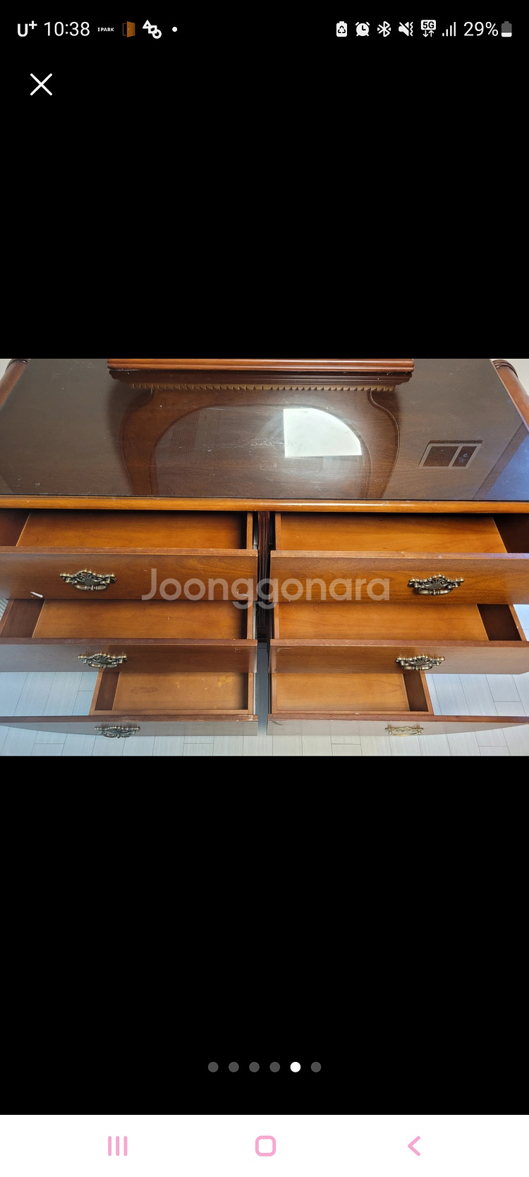 [급처]스페인 앤틱 원목 화장대 세트--4