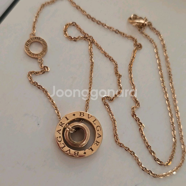 18k핑크골드 목걸이--0