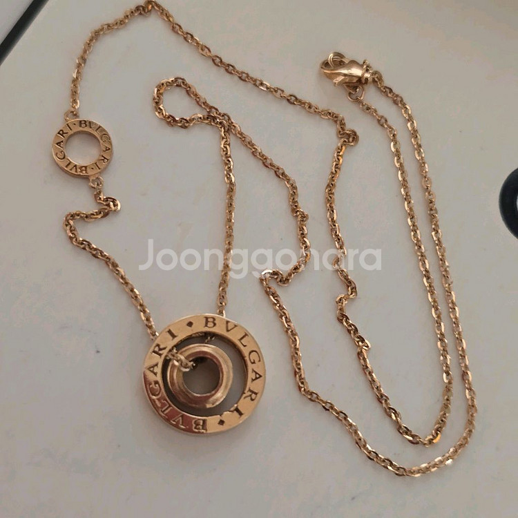 18k핑크골드 목걸이--1