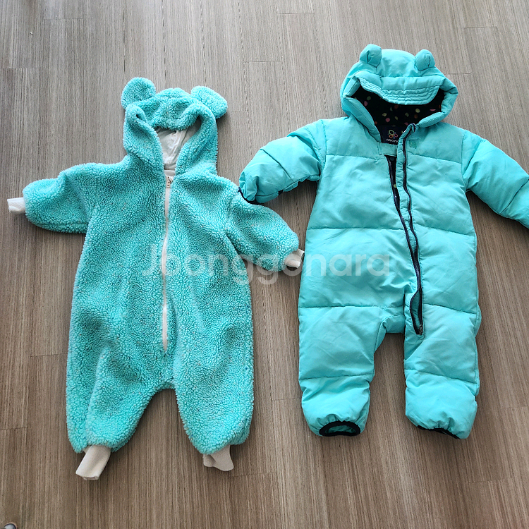 아프리콧스튜디오 폴라베어80 + 패딩우주복 2개--0