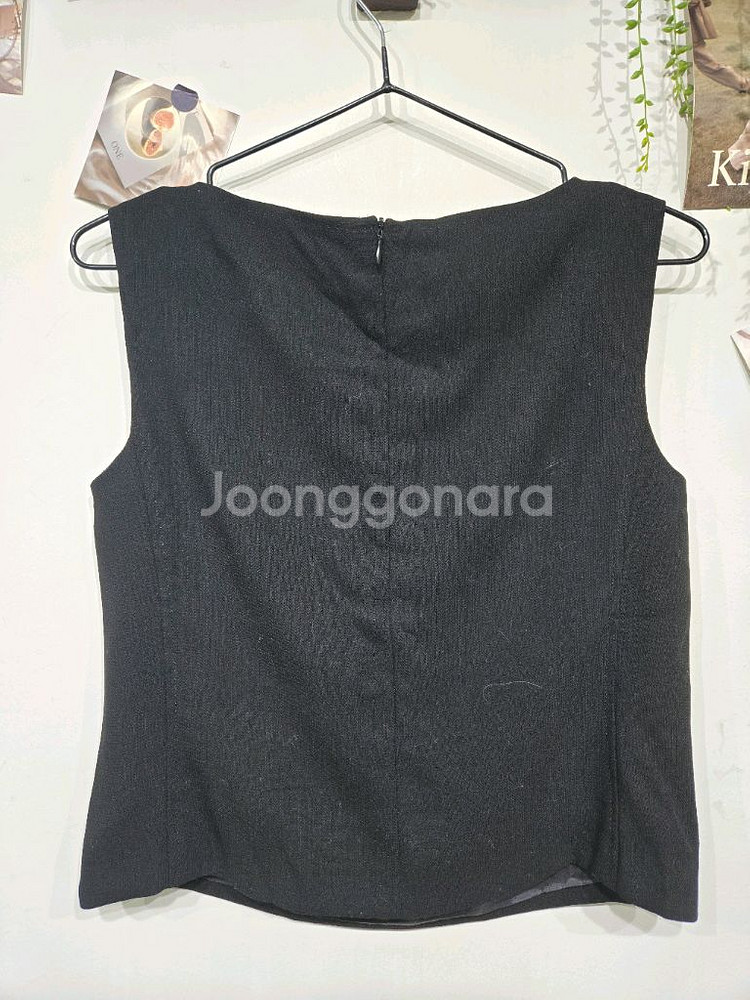 막스마라 블랙 민소매 블라우스 여성--3