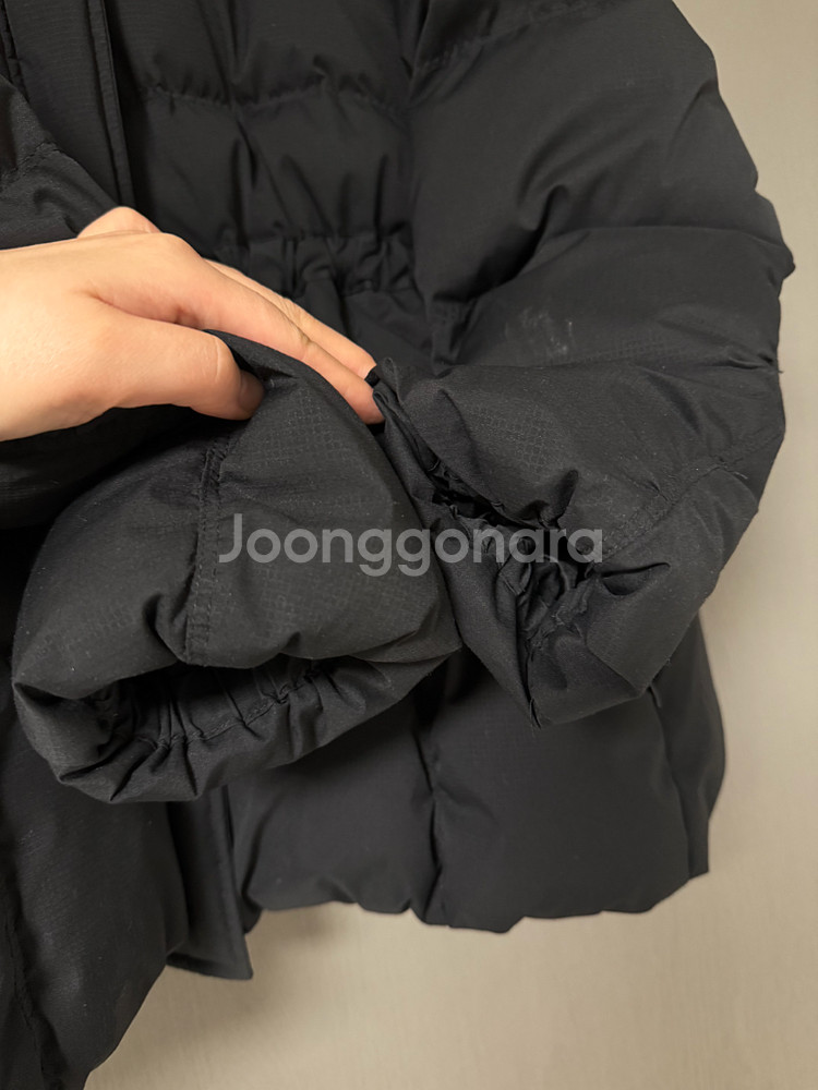 정가19만 베니토 폭스퍼 블랙 후드 퍼 패딩--9