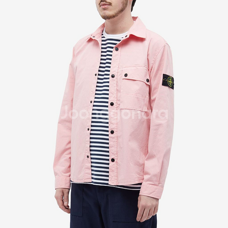 스톤아일랜드 수피마코튼 오버셔츠 핑크 새상품--7