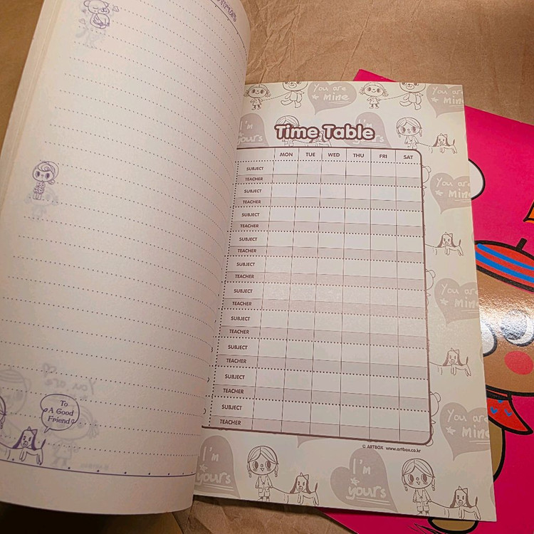 고전문구) 아트박스 노트 공책 2권 일괄--5