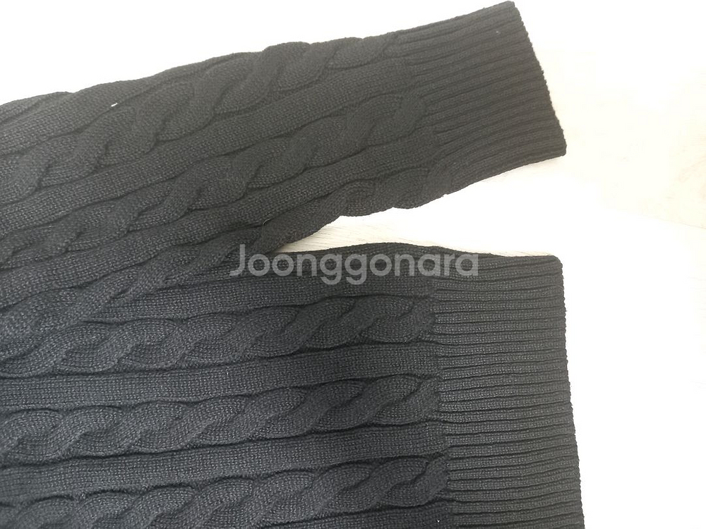 S사이즈- 폴로 케이블 니트 맨투맨--1