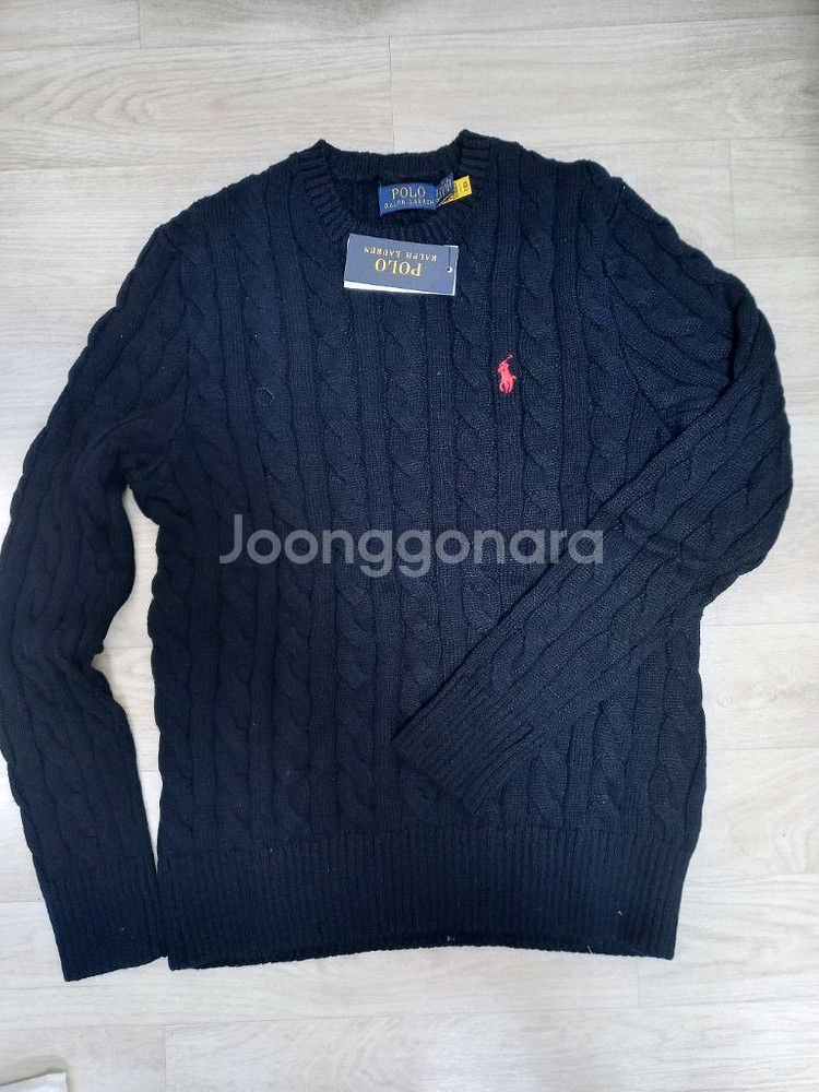 S사이즈- 폴로 케이블 니트 맨투맨--2