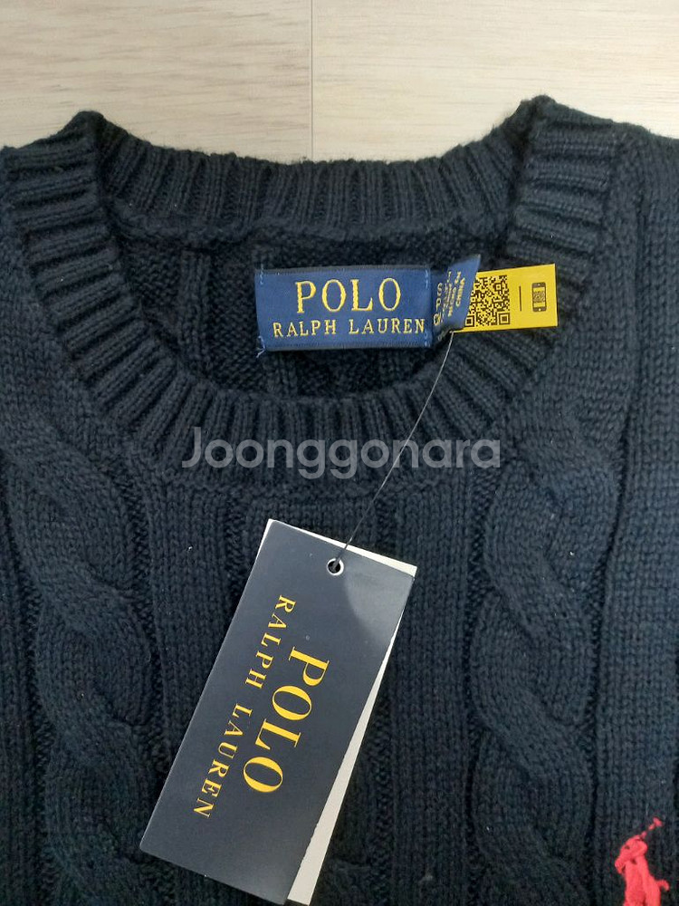 S사이즈- 폴로 케이블 니트 맨투맨--3
