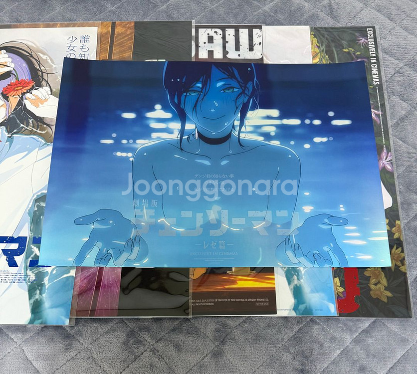 5종 일괄) 체인소맨 극장판 레제편 특전 아트그라피 4주차 포스터 5주차 포스터 카페 포스터 불꽃놀이 포스터--5