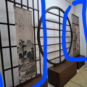 일본식 전통 오브제 창틀 디자인