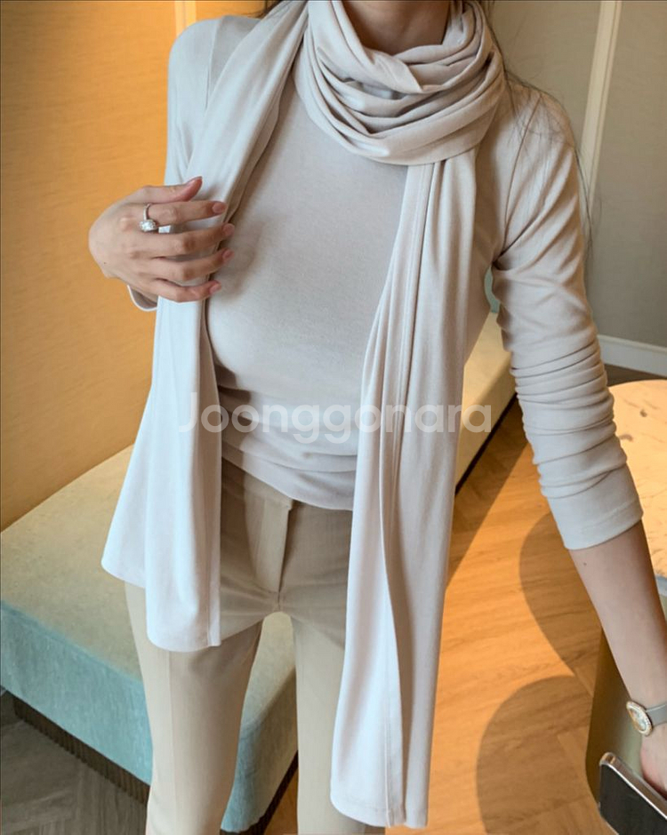 (새상품)더마농 알레 머플러 세트 연베이지--0