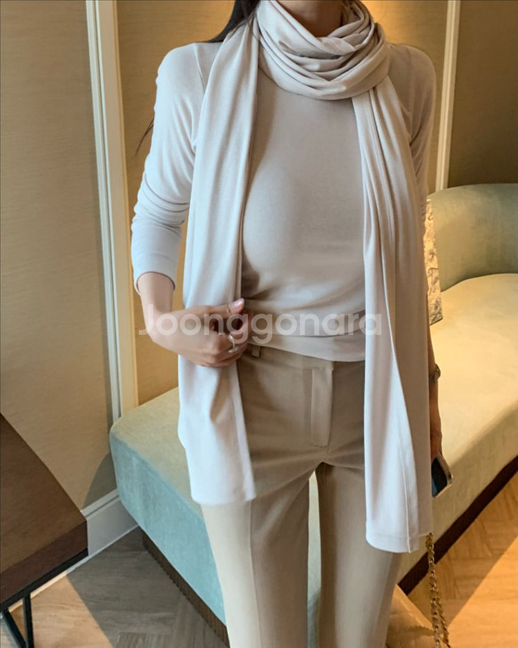 (새상품)더마농 알레 머플러 세트 연베이지--7