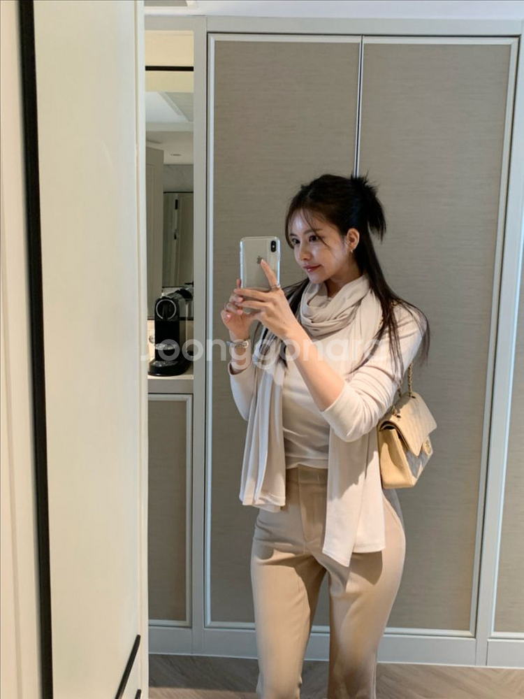 (새상품)더마농 알레 머플러 세트 연베이지--4