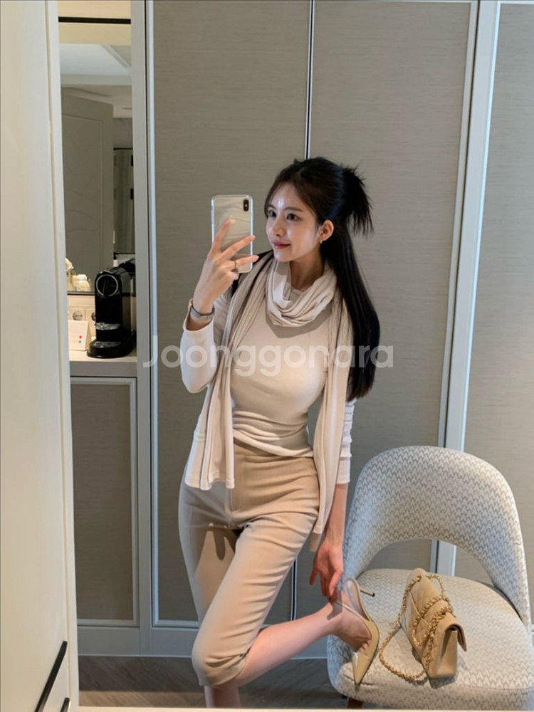 (새상품)더마농 알레 머플러 세트 연베이지--5