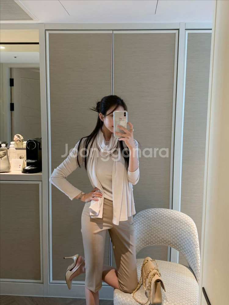 (새상품)더마농 알레 머플러 세트 연베이지--9