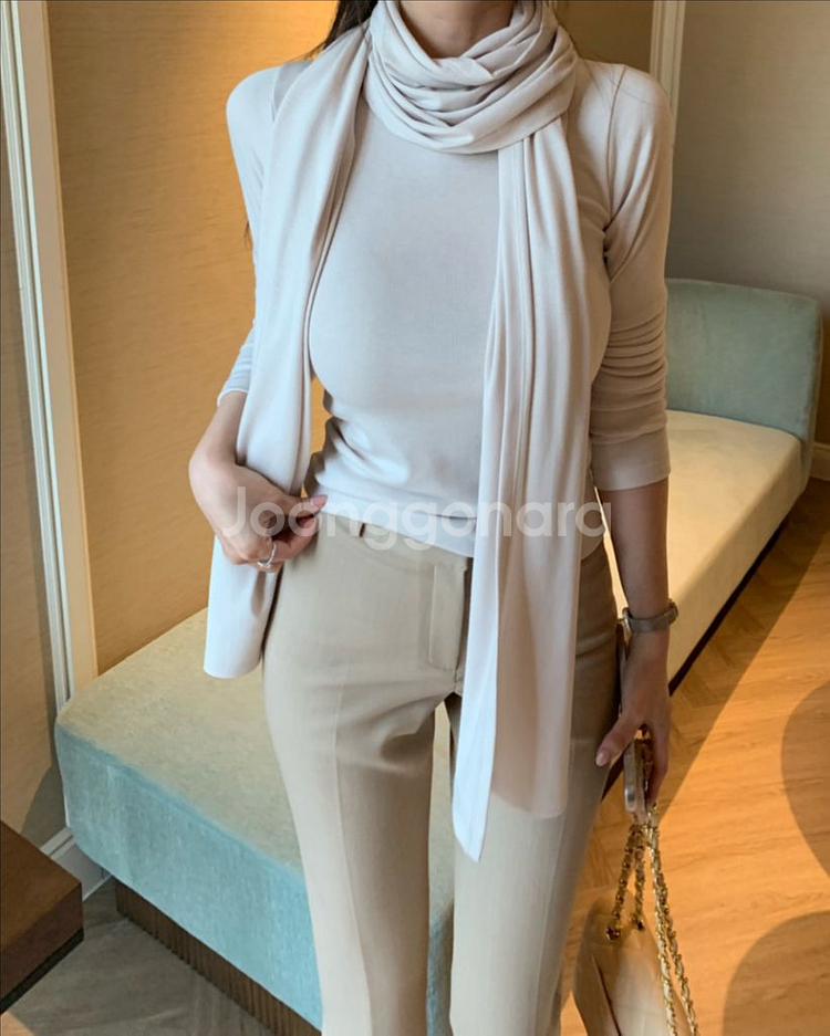 (새상품)더마농 알레 머플러 세트 연베이지--8