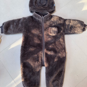 히얼아이엠 킨더후리스 베이비슈트 세트(M)_차콜