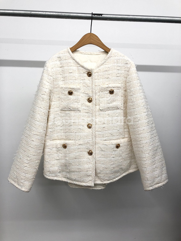 BLOOM 블룸 누빔 트위드 패딩 자켓 F--0