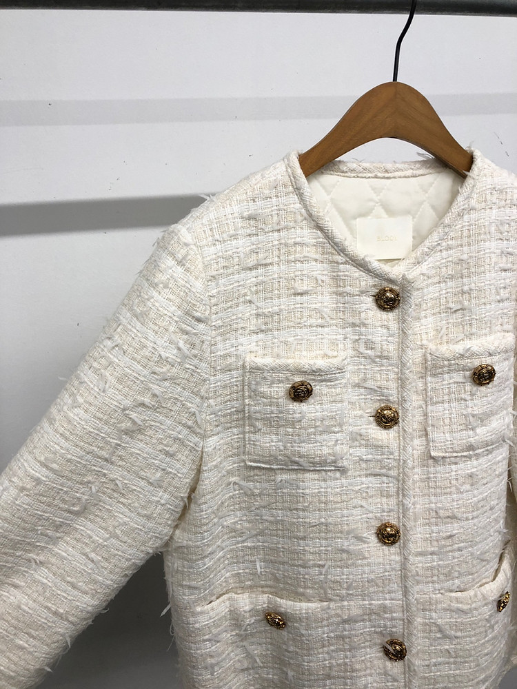 BLOOM 블룸 누빔 트위드 패딩 자켓 F--2