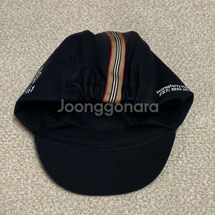 (정품) 버버리 키즈 블랙 아이콘 스트라이프 트리밍 캡 4Y-6Y--2