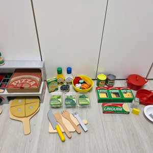 멜리사앤더그 피자카운터 샐러드 파스타 원목장난감 역할놀