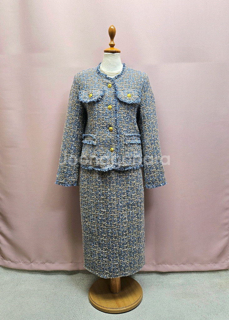 (새상품) 럭셔리 트위드 투피스 셋업--2