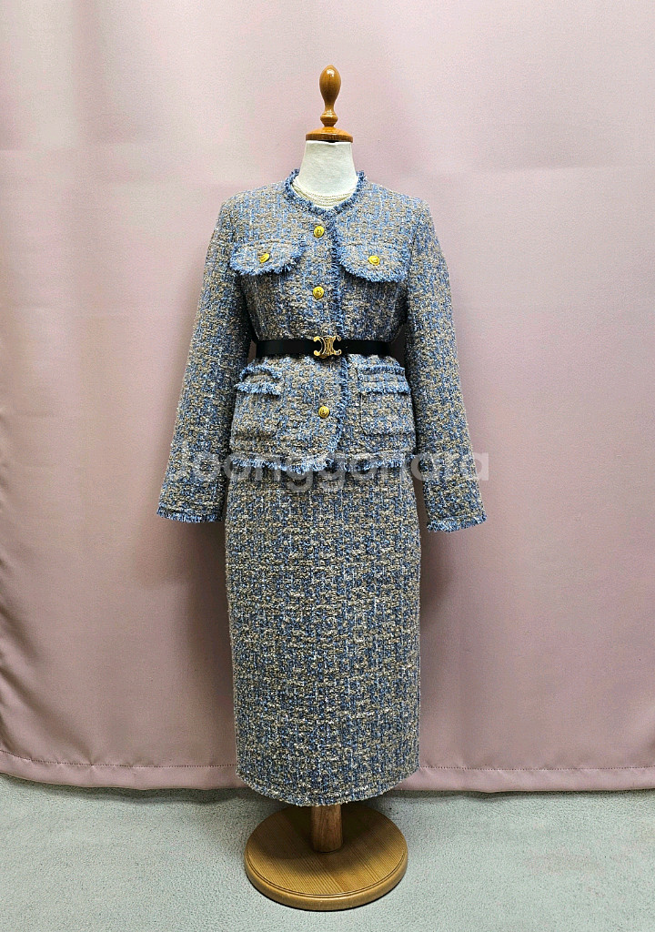 (새상품) 럭셔리 트위드 투피스 셋업--1