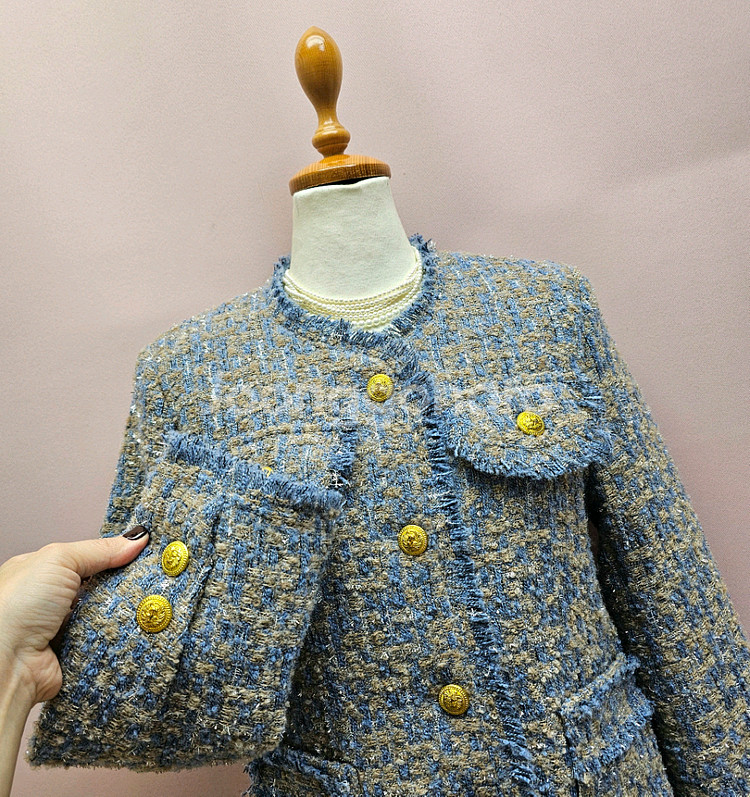 (새상품) 럭셔리 트위드 투피스 셋업--4