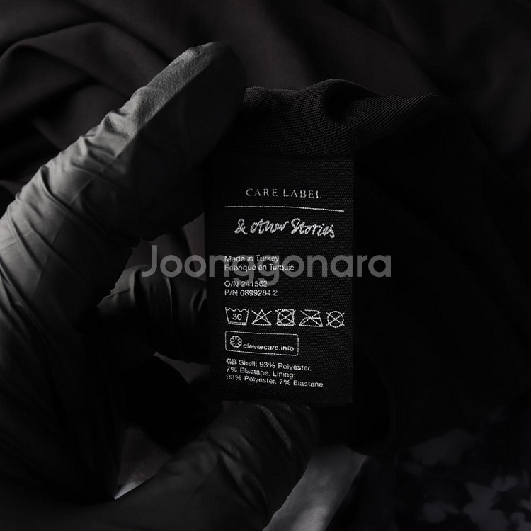 [XS]앤아더스토리즈 네이비 플로럴 셔링 쉬폰 긴팔 롱 셔츠원피스--6